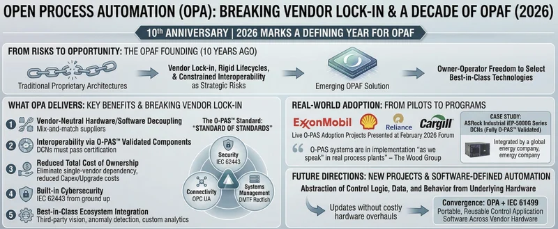 Open Process Automation (OPA) Breaking Vendor Lock-in